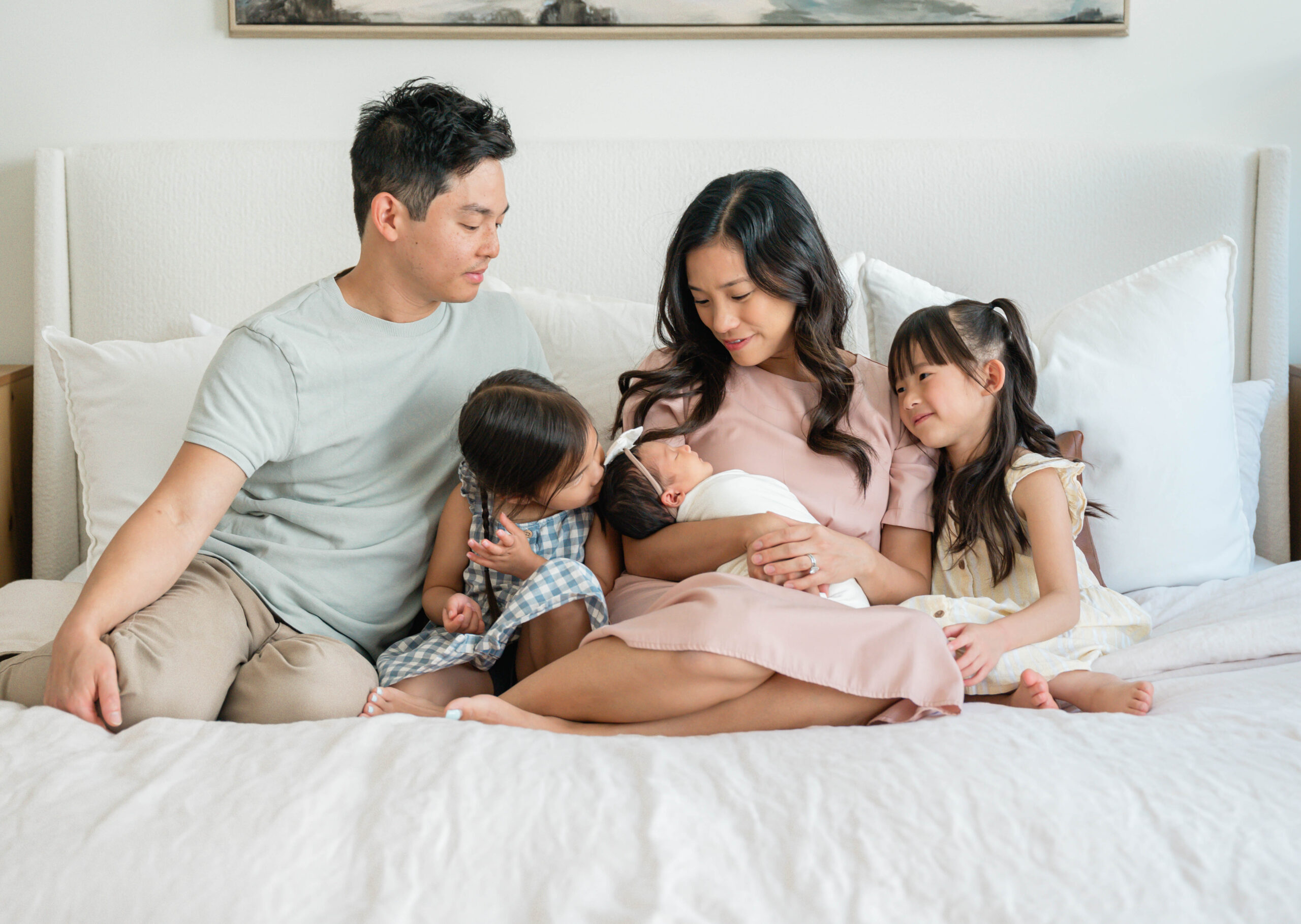 In home newborn photography session